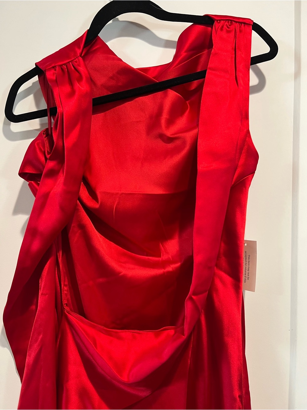SAU LEE Callie Satin Gown Red Open Back Formal Maxi Dress US Size 12 - Picture 8 of 11
